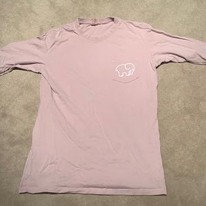 Ivory Ella long sleeve. Brown shirt. Blue elephant on the back. Size medium.